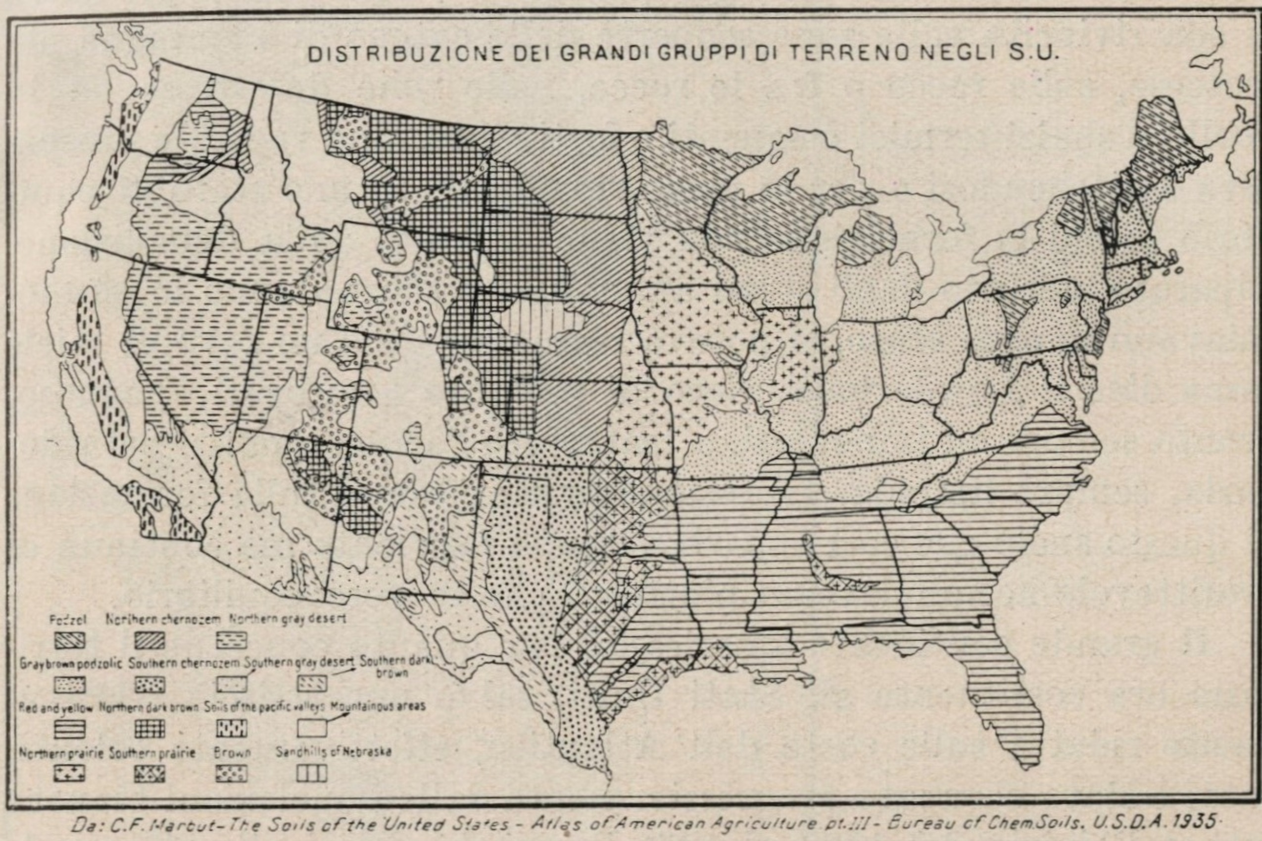 Carta suoli Stati Uniti